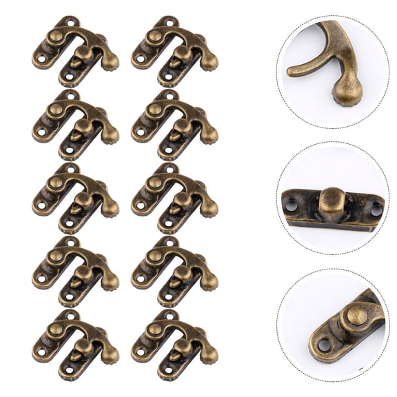 DRAFIDEEP 25Pcs Horn Latch for Wooden Box Use 1.26x1.06x0.39 Inch