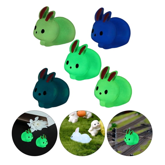 DRAFIDEEP 25Pcs Lifelike Bunny Figurines Resin Rabbit Ornament for Cake Decoration and Garden