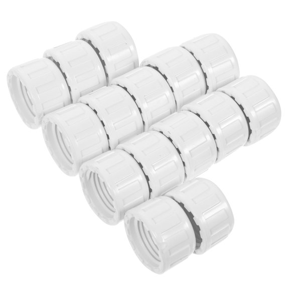 DRAFIDEEP 25Pcs PVC Coupling End Caps White Female Threaded for Tube Closure in Sprinkler Systems