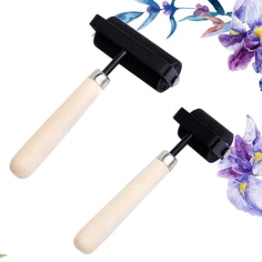 DRAFIDEEP 2PCS Assorted Color Rubber Stamping Tools for Crafts with Comfortable Handle, Easy to Clean, Sizes 1.5 inch and 3 inch