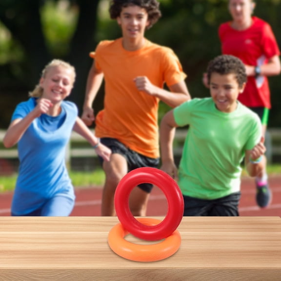 OUNONA Durable Latex Soft Relay Sticks 2 Pieces Assorted Colors for Race Training and Athletic Practice