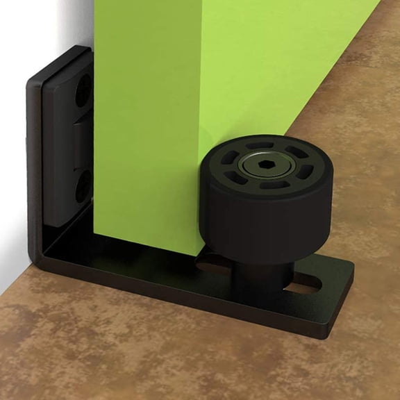 DRAFIDEEP 2Pcs Sliding Barn Door Bottom Floor Guide Plastic Black for Rust Protection Homeowners