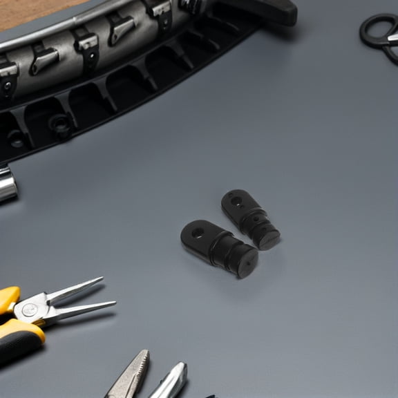 DRAFIDEEP 2-Pack Black Nylon Eye End Caps for Boat Canopy, Weather-Resistant Marine Hardware Accessories