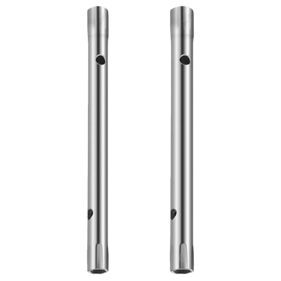 DRAFIDEEP 2Pcs Box Spanners for Taps Silver Stainless Steel Tap Spanner 18.5X0.5In