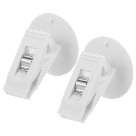 DRAFIDEEP 2Pcs Car Window Clamp Windshield Card Clamp Bill Clip White 1.97X1.18X1.18in