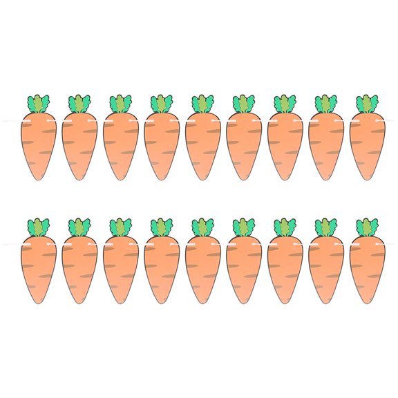 DRAFIDEEP 2Pcs Carrot-shaped Banner Paper Easter Theme Decorations for Holiday Photos