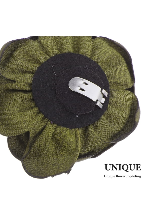 DRAFIDEEP 2Pcs Clip On Shoe Embellishments Flower Shoe Buckle Clips for Women Elegant Olive Green Party Accessories