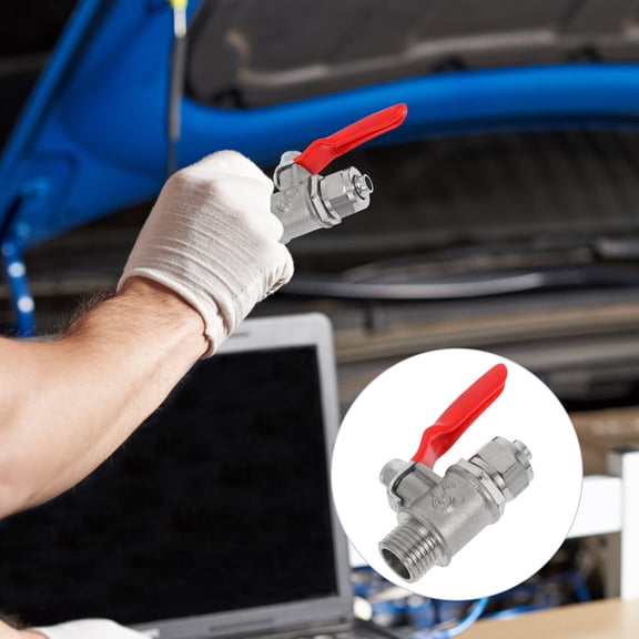 DRAFIDEEP Brass Pipe Fittings Ball Valves Copper 2Pcs 2.16X1.65X1.10Inch