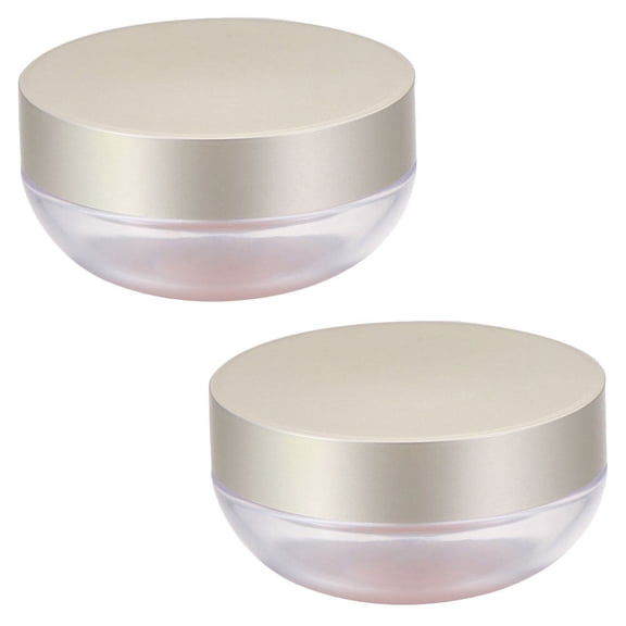 DRAFIDEEP 2-Pack Portable Compact Plastic Powder Box for Cosmetics Makeup Storage and Organization