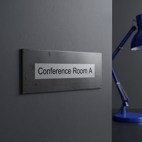 DRAFIDEEP 2-Pack Stainless Steel Office Name Plates with Adhesive Backing, Custom Engravable Desk Tags for