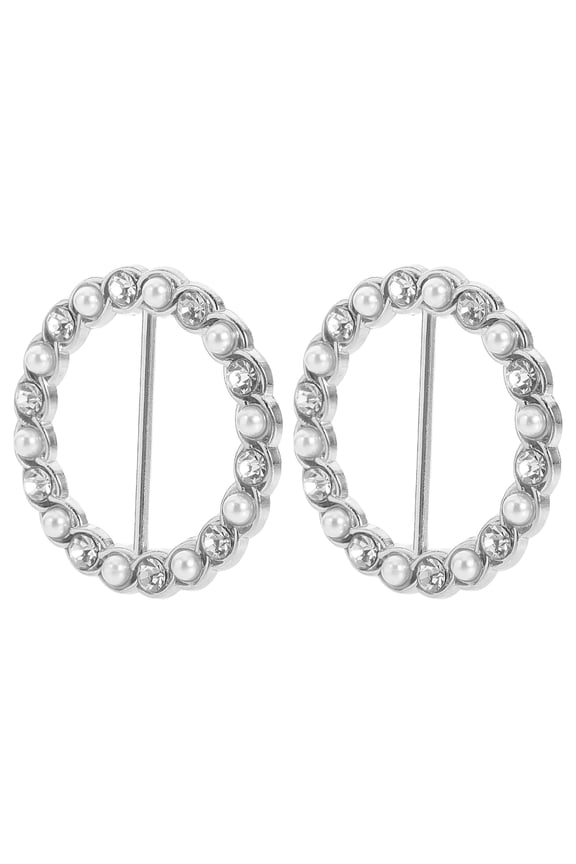 Set of 2 Scarf Clips, Alloy Buckles for Silk Scarves, T-Shirts, and Lightweight Fabrics