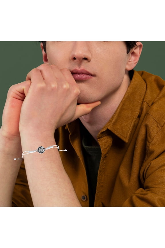 2-Pack Adjustable Soccer Charm Bracelets, Wristbands for Fans and Athletes