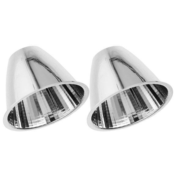 DRAFIDEEP 2Pcs Flashlight Reflector Cup Plated Silver Metal Reflector Ring Accessory for Spotlight Repair