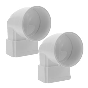 DRAFIDEEP 2-Pack White Flexible Plastic Gutter Extensions for Effective Water Drainage in Residential and Commercial Properties
