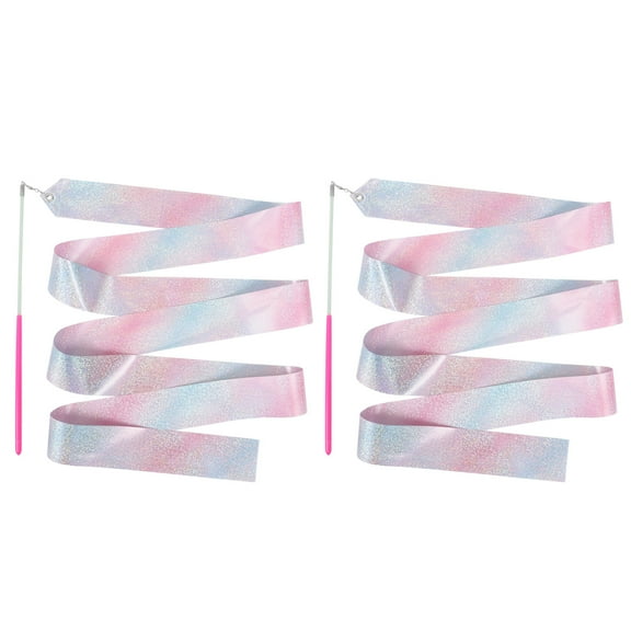 DRAFIDEEP Gymnastics Ribbons Pink 2Pcs 79In Long Ribbon