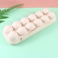 thumbnail image 1 of DRAFIDEEP 2Pcs Khaki Egg Lock Container for Kitchen Stackable Egg Storage Box Durable, 1 of 5
