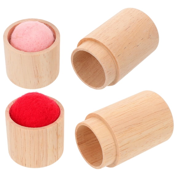 OUNONA 2Pcs Portable Wooden Needle Holder Case for Daily Sewing Needle Storage and Travel Organization