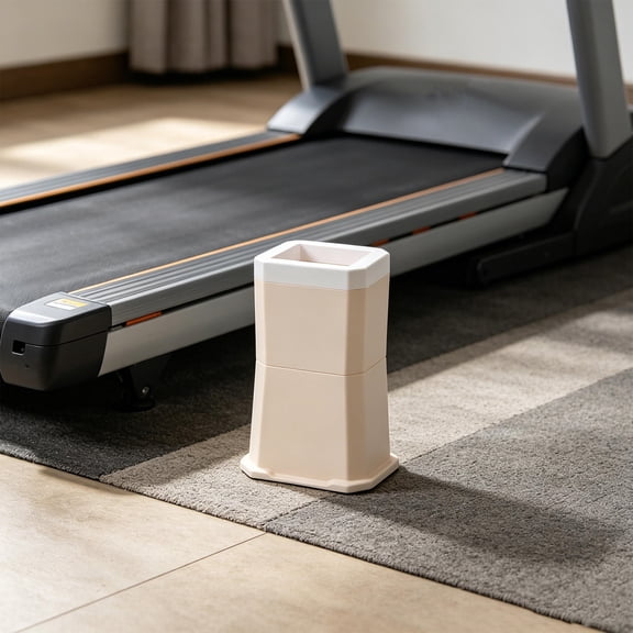 DRAFIDEEP Treadmill Incline Riser Pads Beige Non-Slip Rubber for Home Gym Equipment