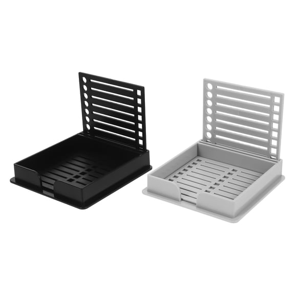 DRAFIDEEP 2-Pack Plastic Note Organizers in Assorted Colors for Desk and Office Use with Sleek, Space-Saving Design