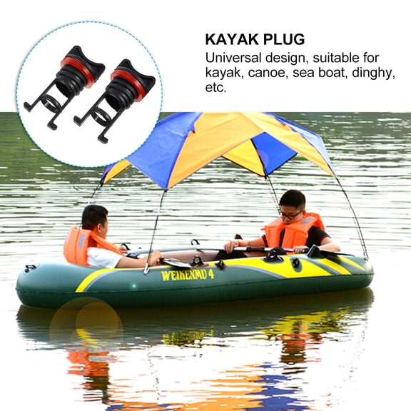 DRAFIDEEP 2Pcs Nylon Boat Plug Kayak Drain Hole Scupper Plug Waterproof Retention System For Outdoor Activities 11.8x1in