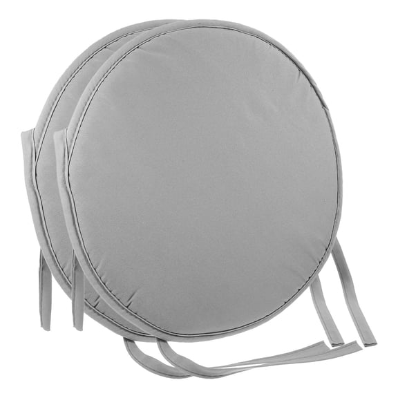 DRAFIDEEP 2Pcs Outdoor Bench Cushion Set Grey Thick Sponge Pads Ties for Comfortable Seating