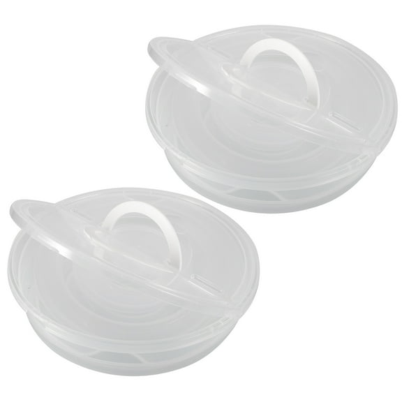 DRAFIDEEP 2Pcs Pie Holder With Lid Plastic For Food Storage Picnics