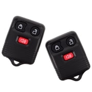 DRAFIDEEP 2Pcs Car Key Fob Remote Replacement Plastic 3 Button Keyless Entry Transmitter
