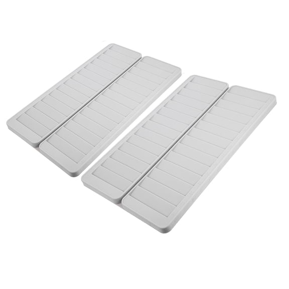 DRAFIDEEP 2-Pack Plastic Time Card Holders Rack, Light Grey Wall-Mounted Attendance Card Organizer for Workplaces