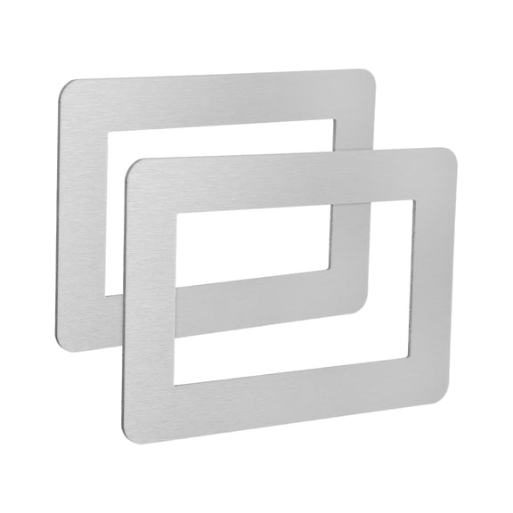 DRAFIDEEP 2Pcs Plated Silver Decorative Electrical Plate Covers Easy Install Wall Socket Protectors