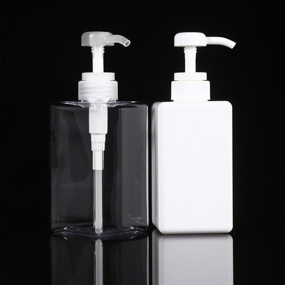 DRAFIDEEP Set of 2 Transparent Portable Pump Bottles for Liquid Soap, Lotion Dispenser, Travel-Friendly