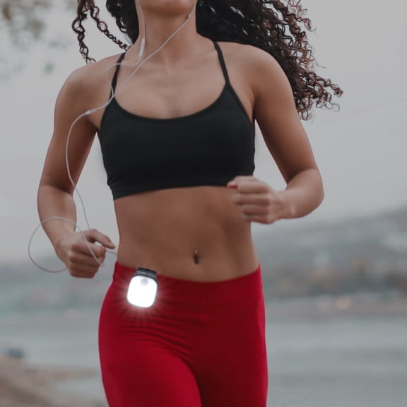 DRAFIDEEP Black ABS Rechargeable Running Lights 2-Pack for Nighttime Running and Outdoor Sports Activities