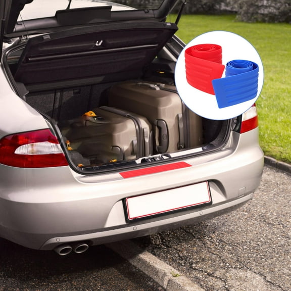 DRAFIDEEP 2Pcs Red PVC Car Trunk Protective Strip for Scratch Proof and Bump Protection