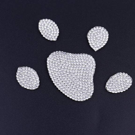 DRAFIDEEP 2Pcs Rhinestone Stickers for Car Interior Decoration Silver 1.77x1.38In
