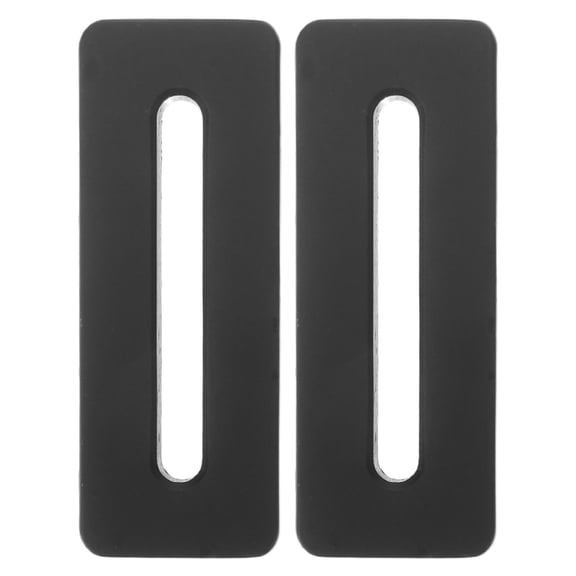 DRAFIDEEP 2Pcs Sink Overflow Cover Rectangle Metal Matte Black Decorative Washbasin Cap