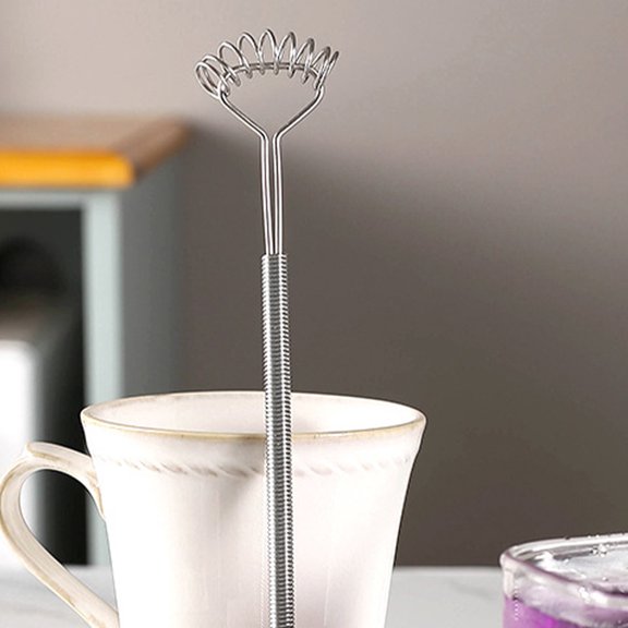 DRAFIDEEP 2Pcs Stainless Steel Egg Whisk Stirrer Tool Portable Sauce Mixing for Baking Tools