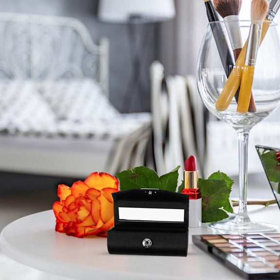 DRAFIDEEP 2-Pack Vintage Lipstick Case with Built-in Mirror for Travel and Everyday Use