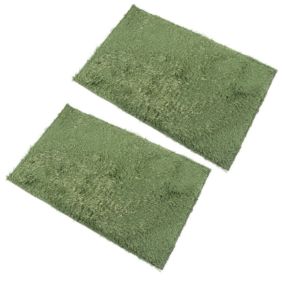 DRAFIDEEP Reptile Carpet Green 2Pcs 15.7X9.8X0.2In