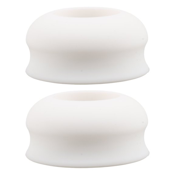 DRAFIDEEP 2Pcs White Baseball Bat Choke Up Rings Soft Grip Taper Knob for Secure Swing