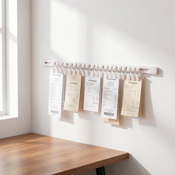 DRAFIDEEP 2-Pack Plated Metal Order Organizer with Sliding Rail, Ideal for Cafe, Restaurant, and Home Use