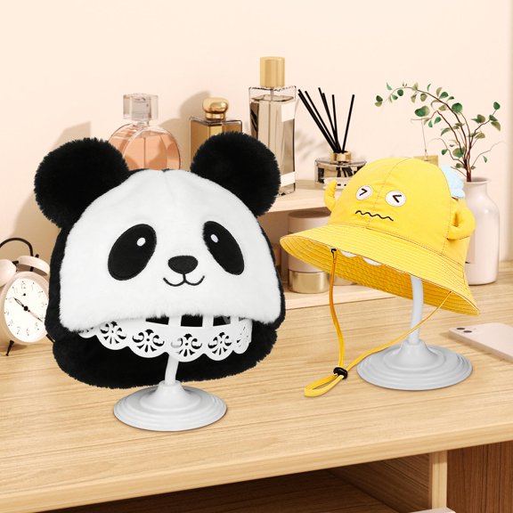 DRAFIDEEP 2pcs Hat Display Rack Storage Solution for Hats and Wigs Space Saving Design Easy to Install for Retail