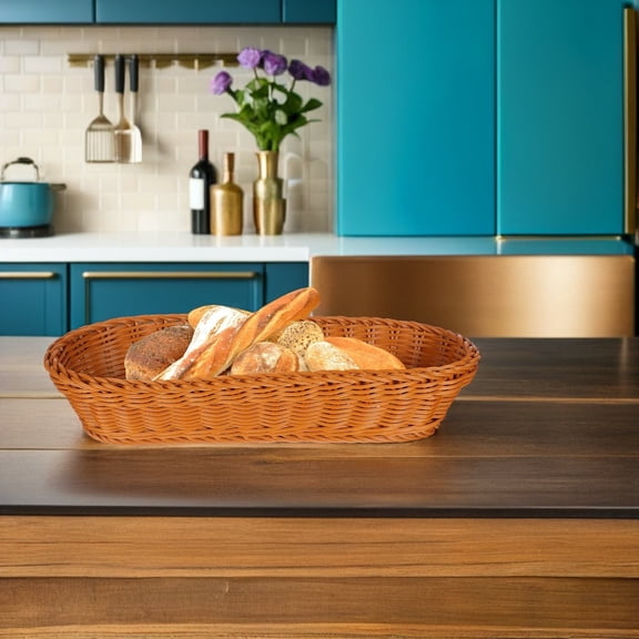 OUNONA Drafideep Breathable Weave Baskets Light Brown Versatile Use for Home