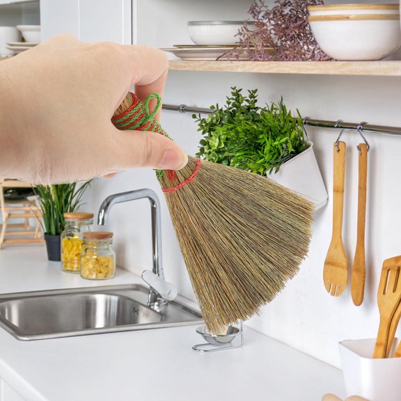 DRAFIDEEP 2pcs Small Desktop Cleaning Broom Manual Dust Brush For Efficient Home Office Cleaning Compact For And Use