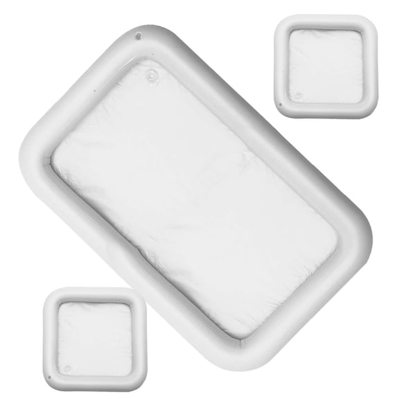 DRAFIDEEP 3-Pack Inflatable Pool Cooler Float with Ice Storage, Portable White Drink and Food Holder for Outdoor Fun