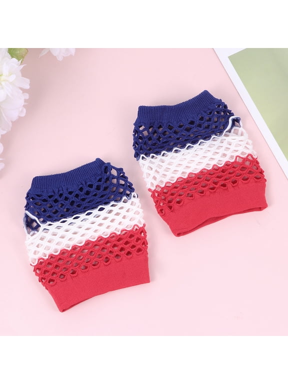 3 Pairs Half-Finger Mesh Gloves with Fishing Net Design, Short Breathable Gloves for Girls and Women