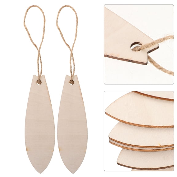 OUNONA 30-Piece Beige Wooden Surfboard Shapes for Painting, Crafting, Art Projects and Home Decor