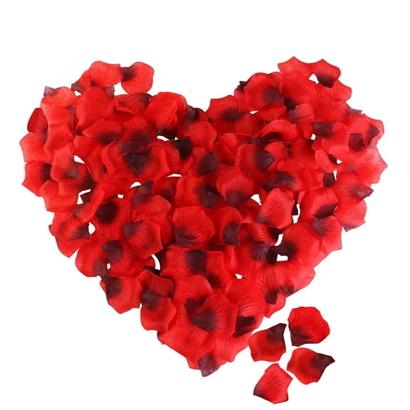 DRAFIDEEP 3000pcs Red Fabric Rose Petals for Wedding, Party Decorations, Realistic Artificial Floral Accents