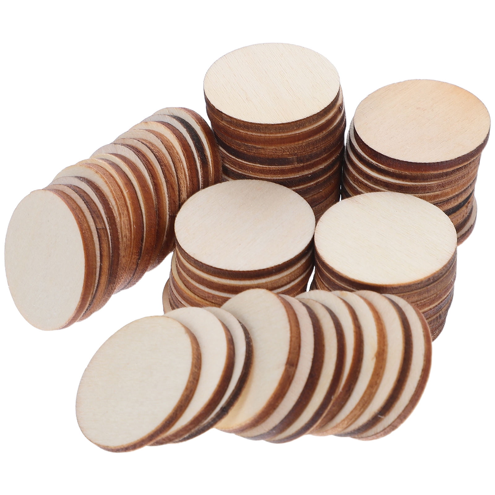 Disc Craft Rugs DRAFIDEEP 300 Pieces Round Wood Craft Discs for Painting and Projects ...