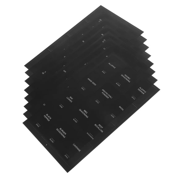 DRAFIDEEP 32Pcs Rectangle Black Pantry Labels for Organizing Spice Jars and Food Containers