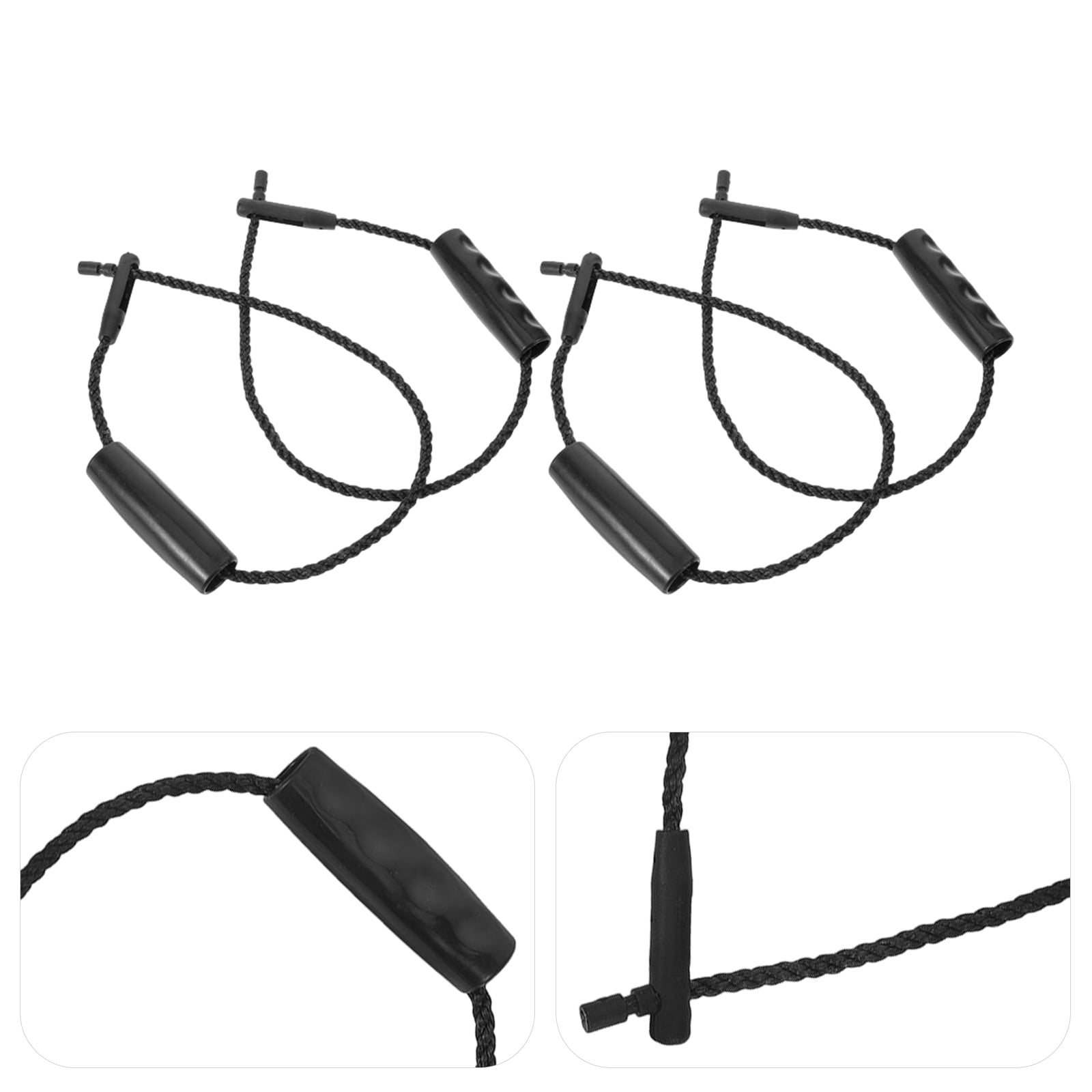 DRAFIDEEP 3Pairs Black Rope Handle for Bucket with Easy Install Snap ...