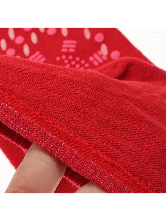 3Pairs Self Heating Socks Red Comfortable Winter Socks for Home Use